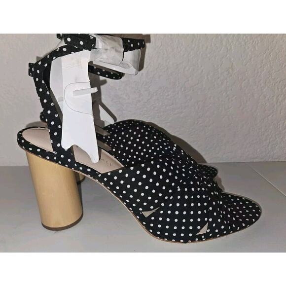New! Loeffler Randall Tatiana Heeled Sandal Size 10 Blue Polka Dots MSRP $279 - Picture 6 of 11